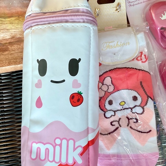 FUN💗TOKIDOKI BAG🥛Tinkerbell Earrings🧚 DISNEY Princess Craft Punch⭐️SOCKS - Picture 2 of 14